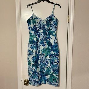J Crew Tropical Summer Beach Dress. Size 4. NWT. Adjustable Straps.